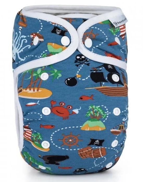 Bamboolik XL Bio-Baumwolle | Höschenwindel mit Einlage | Druckknöpfe