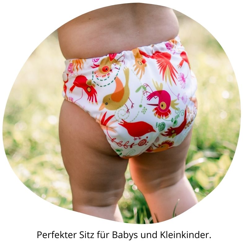 Stoffwindel Set für größere Kinder mit ca. 9-18 kg (Doodush Überhose mit Prefolds)
