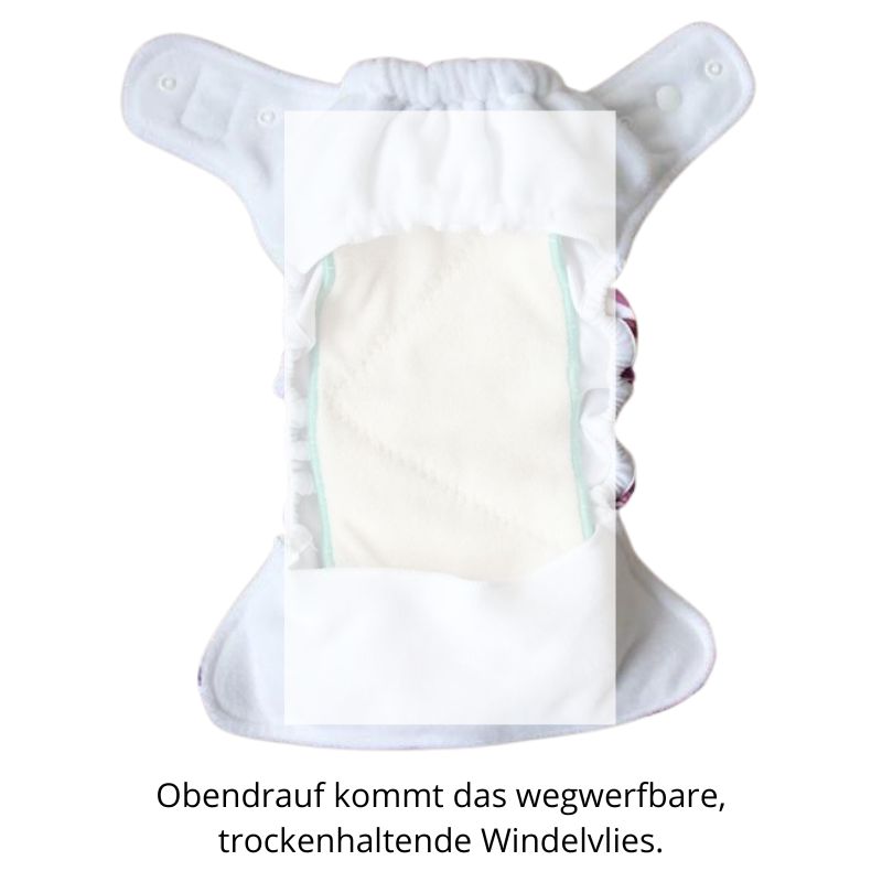 Einfaches Doodush One Size Stoffwindel Sparset mit Prefolds als Einlage (Baby + Kleinkind)