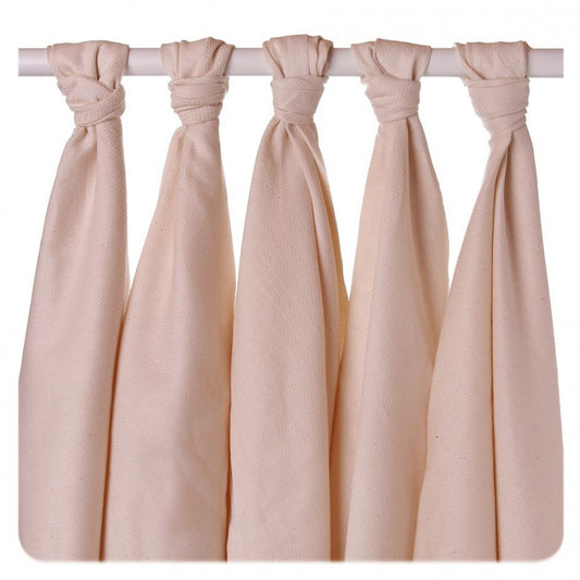 BIO-Baumwolle Windeln XKKO Organic 80x80 Bird Eye - Natural 5er Pack