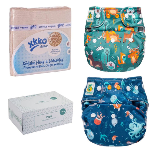 Kleines Doodush 2.0 Stoffwindel-Überhosen Set zum Probieren (3-14 kg)