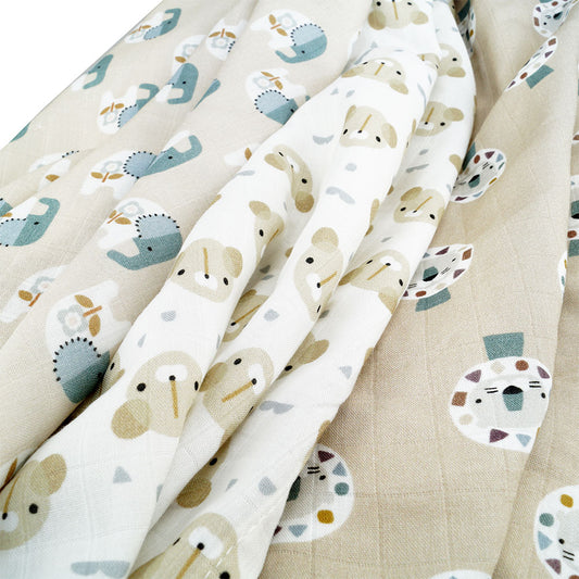 Blümchen Spucktücher Bambus 60 x 60 cm 3 Stück