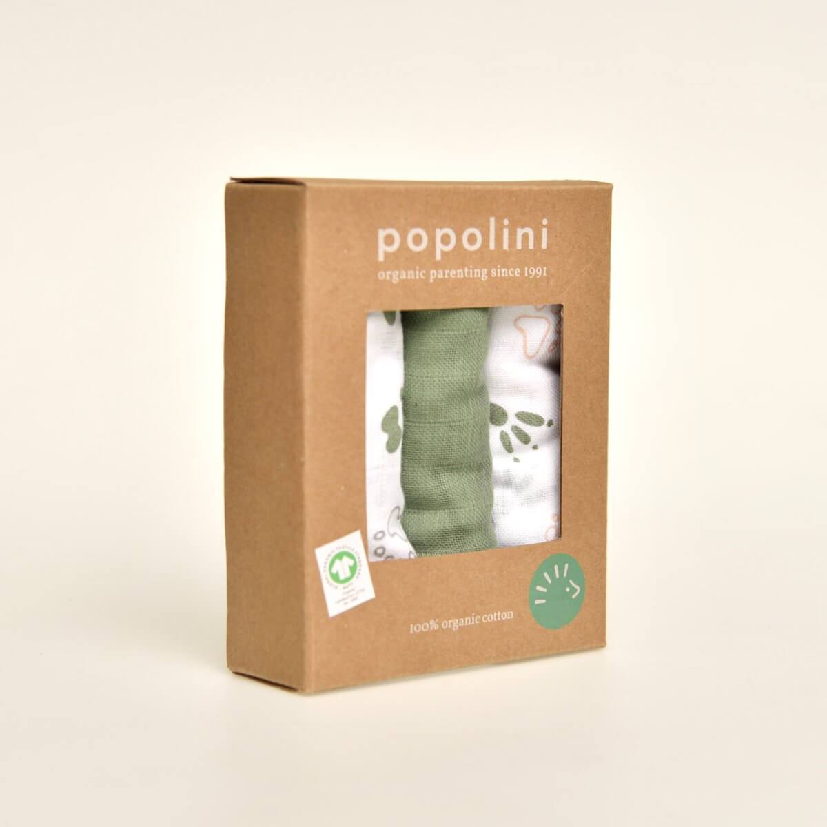 PoPoLiNi Mullwindeln LIGHT mit Muster 70x70 cm (3er-Pack) Mullwindel/Tuch von PoPoLiNi bei Windelwissen.de