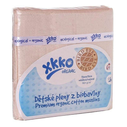 XKKO Bird Eye Mullwindeln 70x70 cm aus Bio-Baumwolle – Basiseinlage (5er-Pack) Mullwindel/Tuch von XKKO bei Windelwissen.de
